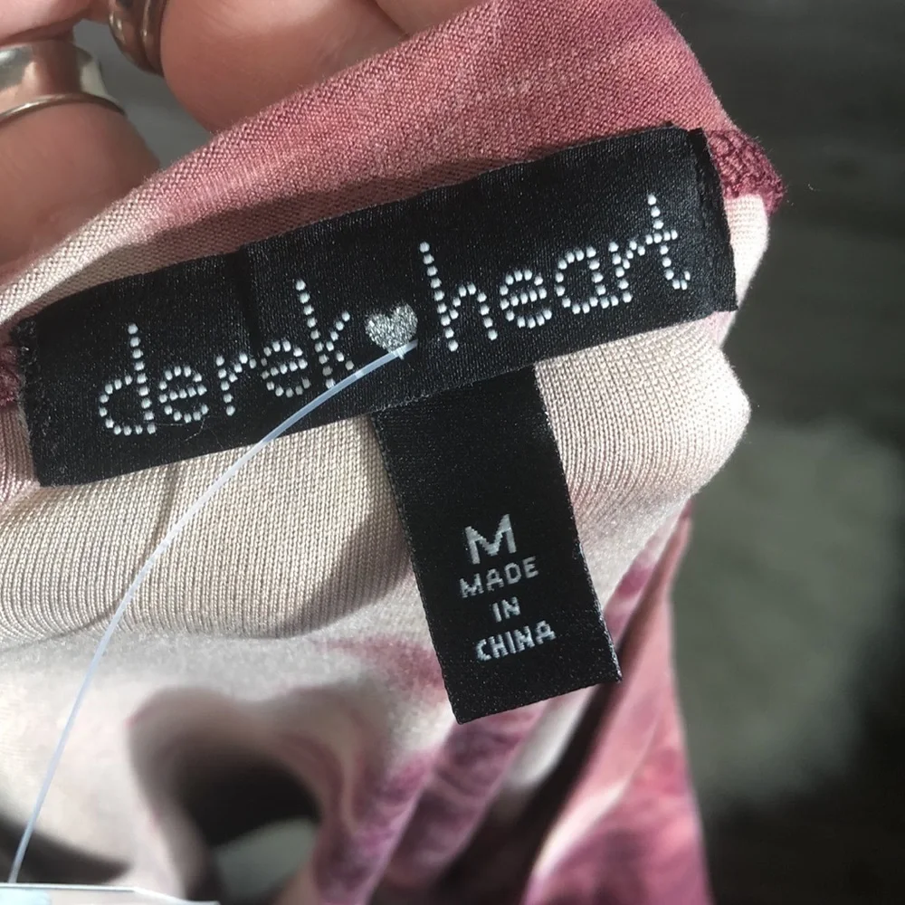 NWT Derek Hart Cut Out Tie Dye Mock Turtleneck